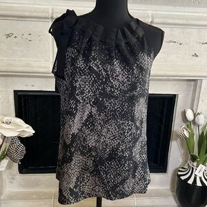 Tahari snake print silky top